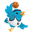 Twitter Bird Basketball Player